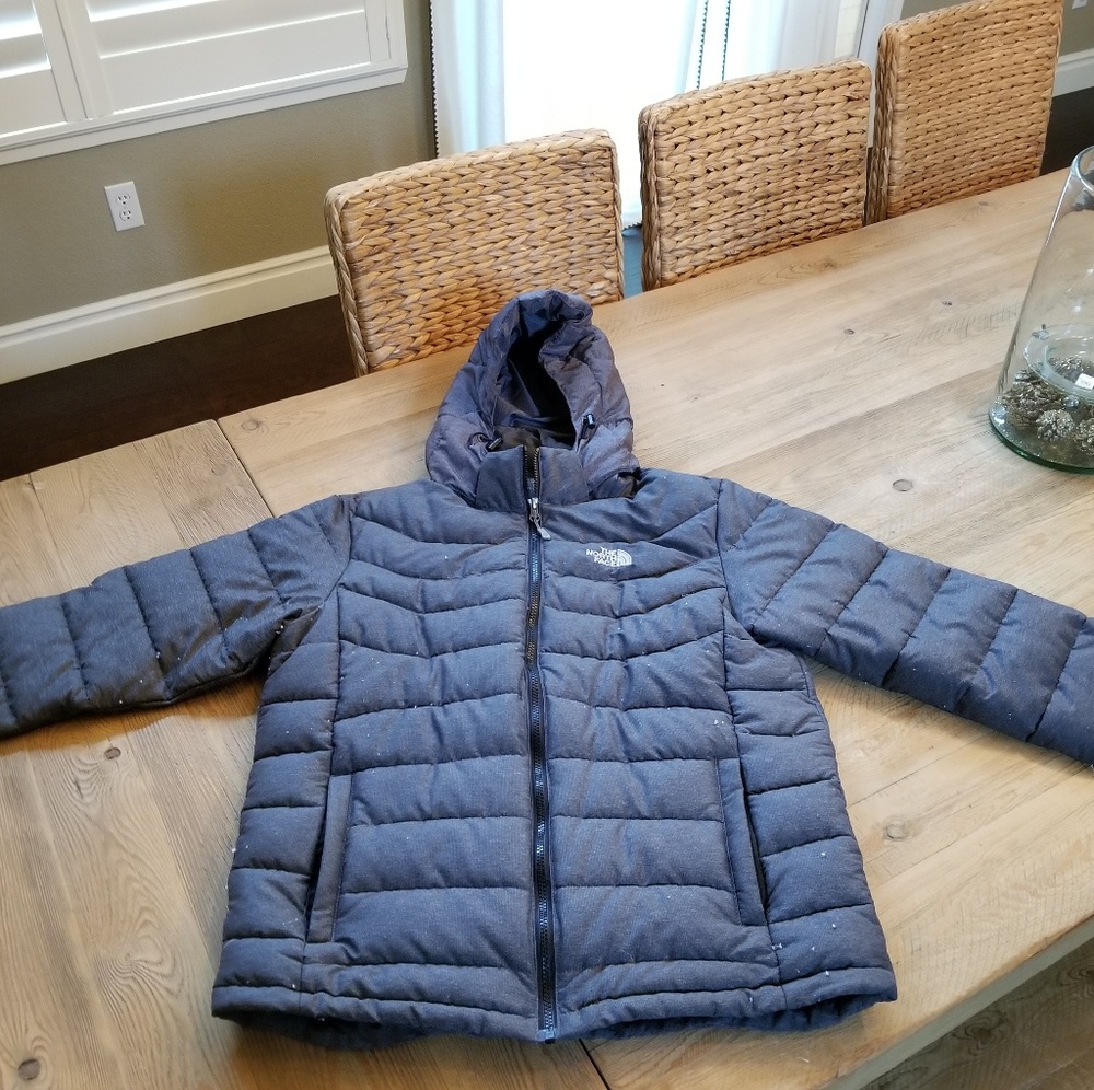 Fake North Face puffer hoodie jacket